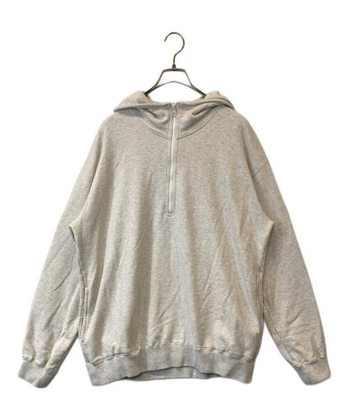 OVY（オヴィー）OVY (オヴィー) ハーフジップフーデッドパーカー　073 ライトグレー サイズ:Lの古着・服飾アイテム