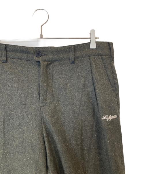 Lafayette（ラファイエット）Lafayette (ラファイエット) WOOL PLEATED TROUSERS　スラックス　LA221208 グリーン サイズ:34の古着・服飾アイテム
