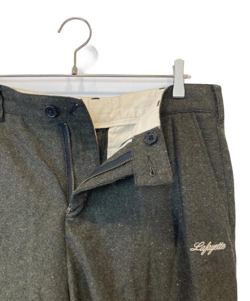 Lafayette（ラファイエット）Lafayette (ラファイエット) WOOL PLEATED TROUSERS　スラックス　LA221208 グリーン サイズ:34の古着・服飾アイテム