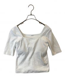 LOEFF（ロエフ）の古着「コットンリブスクエアTシャツ　8817-222-0034」｜ホワイト