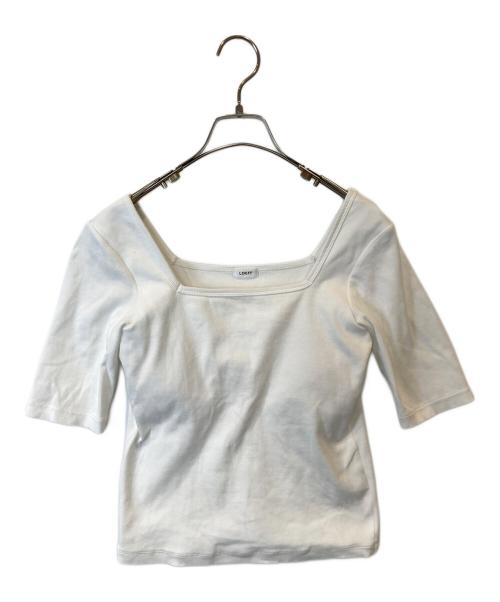 LOEFF（ロエフ）LOEFF (ロエフ) コットンリブスクエアTシャツ　8817-222-0034 ホワイト サイズ:FREEの古着・服飾アイテム