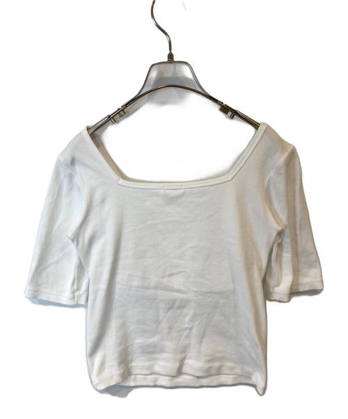 LOEFF（ロエフ）LOEFF (ロエフ) コットンリブスクエアTシャツ　8817-222-0034 ホワイト サイズ:FREEの古着・服飾アイテム