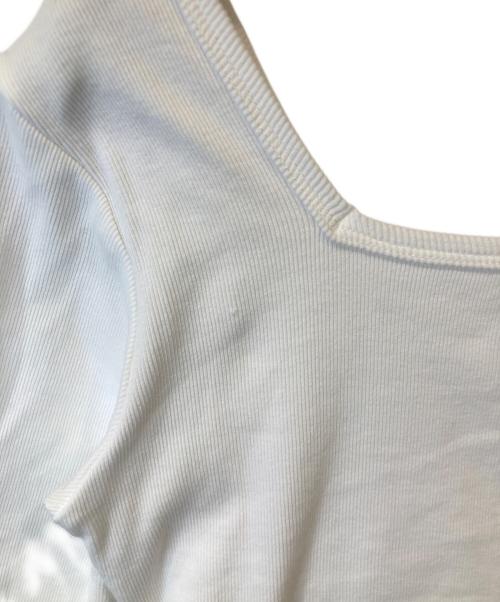 LOEFF（ロエフ）LOEFF (ロエフ) コットンリブスクエアTシャツ　8817-222-0034 ホワイト サイズ:FREEの古着・服飾アイテム