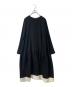 YOKO CHAN（ヨーコチャン）の古着「ロングスリーブヘムフレアドレス　YCD-523-857」｜ブラック