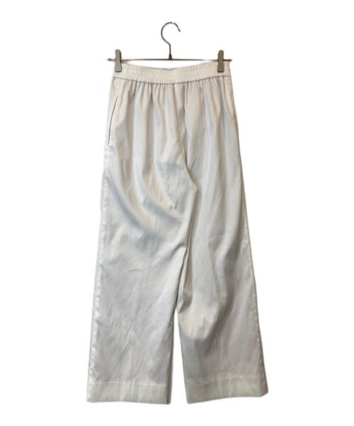 YORI（ヨリ）YORI (ヨリ) スプリングサテンワイドパンツ　YR22-23021SP ホワイト サイズ:38の古着・服飾アイテム