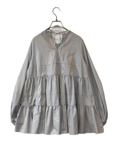 YORI（ヨリ）YORI (ヨリ) ティアードギャザーブラウス YR2221-00-SP グレー サイズ:FREEの古着・服飾アイテム