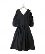 BORDERS at BALCONYボーダーズアットバルコニー）の古着「SABRINA DRESS ワンピース　BD2021-3E」｜ブラック