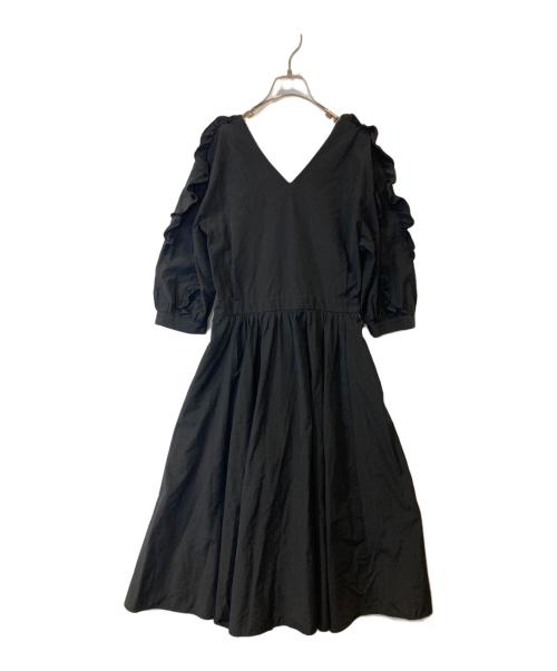 BORDERS at BALCONY（ボーダーズアットバルコニー）BORDERS at BALCONY (ボーダーズアットバルコニー) SABRINA DRESS ワンピース　BD2021-3E ブラック サイズ:38の古着・服飾アイテム