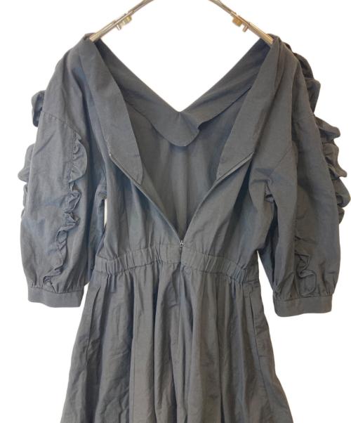 BORDERS at BALCONY（ボーダーズアットバルコニー）BORDERS at BALCONY (ボーダーズアットバルコニー) SABRINA DRESS ワンピース　BD2021-3E ブラック サイズ:38の古着・服飾アイテム