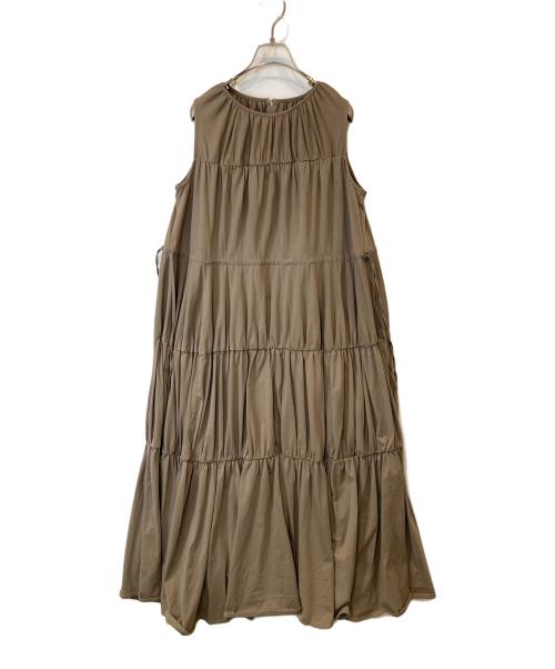anuans（アニュアンス）anuans (アニュアンス) ギャザーティアードカットワンピース　1523332196-0 ブラウン サイズ:FREEの古着・服飾アイテム