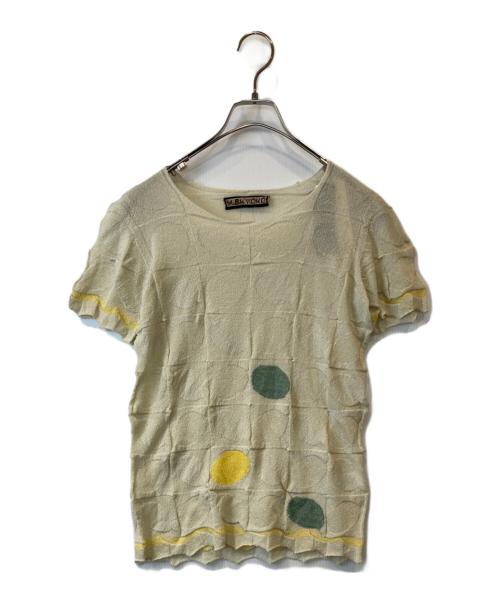 M.&KYOKO（エムアンドキョウコ）M.&KYOKO (エムアンドキョウコ) 半袖ニット KBAH551W-240 オリーブ サイズ:FREE 未使用品の古着・服飾アイテム