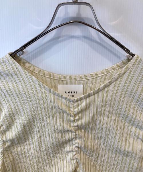 Ameri（アメリ）Ameri (アメリ) SIDE DRAWSTRINGS GATHER TOP 01210350240 カットソー ベージュ サイズ:FREEの古着・服飾アイテム