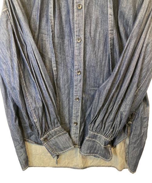 machatt（マチャット）machatt (マチャット) デニムブラウス インディゴ サイズ: Freeの古着・服飾アイテム