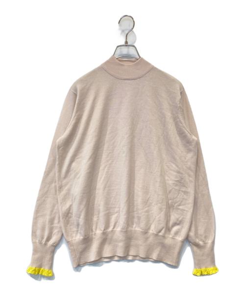 machatt（マチャット）machatt (マチャット) レースカフハイネックニット ピンク サイズ: Freeの古着・服飾アイテム