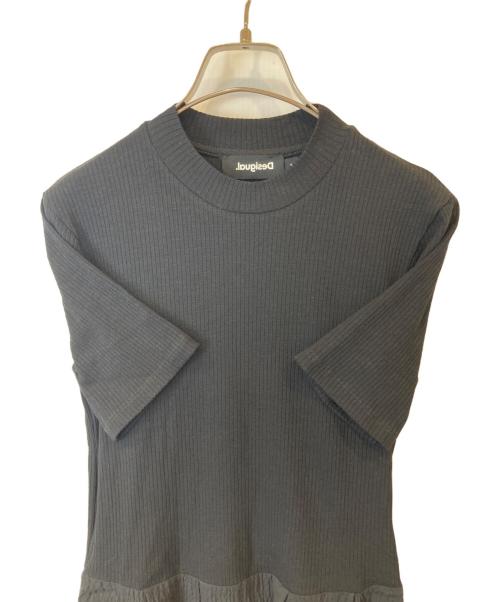 Desigual（デシグアル）Desigual (デシグアル) テクスチャー ミディワンピース 23SWVW34 ブラック サイズ:Mの古着・服飾アイテム