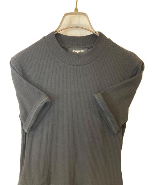 Desigual（デシグアル）Desigual (デシグアル) テクスチャー ミディワンピース 23SWVW34 ブラック サイズ:Mの古着・服飾アイテム