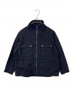 DRESSTERIORドレステリア）の古着「ブライトグログランスタンドカラーブルゾン」｜ブラック