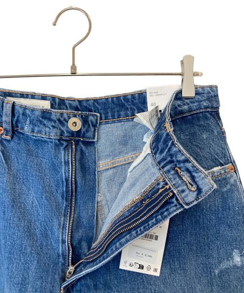 ZARA（ザラ）ZARA (ザラ) TRF クラッシュ加工入りバギーバルーンミッドライズデニムパンツ インディゴ サイズ:EUR 40の古着・服飾アイテム