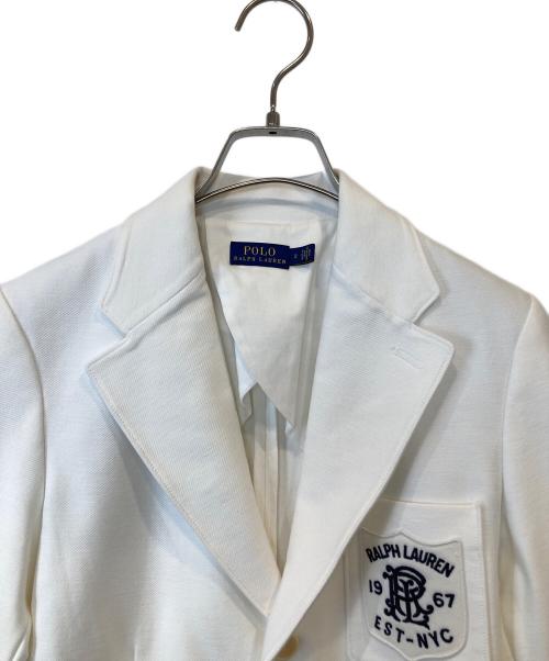 POLO RALPH LAUREN（ポロ・ラルフローレン）POLO RALPH LAUREN (ポロ・ラルフローレン) ワッペンコットンブレザー ホワイト サイズ:2の古着・服飾アイテム