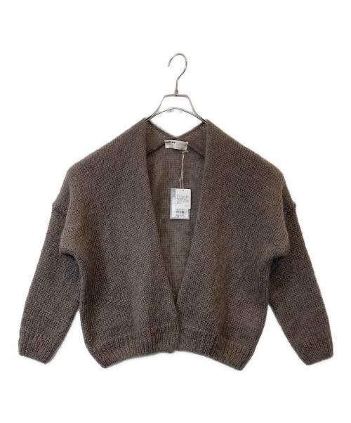 evam eva（エヴァムエヴァ）evam eva (エヴァムエヴァ) モヘアシルクカーディガン ブラウン サイズ:Mの古着・服飾アイテム