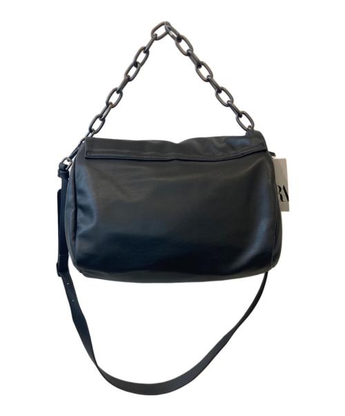 ZARA（ザラ）ZARA (ザラ) チェーン フラップ クロスボディバッグ　3526/420 ブラック サイズ:FREE 未使用品の古着・服飾アイテム