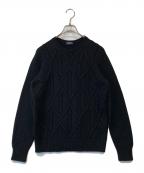 Drumohrドルモア）の古着「ケーブルクルーニット 21-15-0002-899」｜ブラック