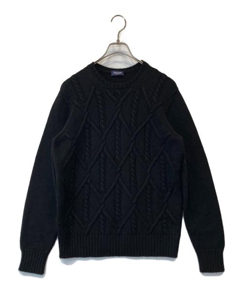 Drumohr（ドルモア）Drumohr (ドルモア) ケーブルクルーニット 21-15-0002-899 ブラック サイズ:48の古着・服飾アイテム