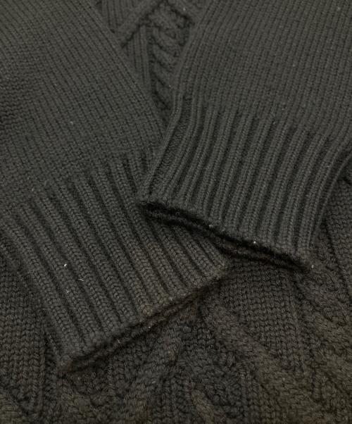 Drumohr（ドルモア）Drumohr (ドルモア) ケーブルクルーニット 21-15-0002-899 ブラック サイズ:48の古着・服飾アイテム