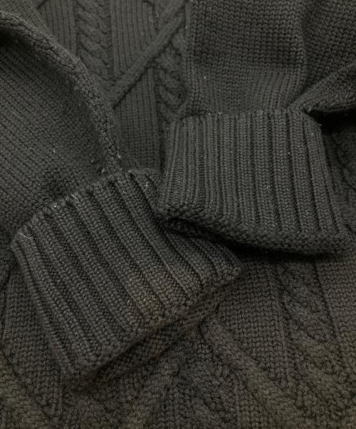 Drumohr（ドルモア）Drumohr (ドルモア) ケーブルクルーニット 21-15-0002-899 ブラック サイズ:48の古着・服飾アイテム