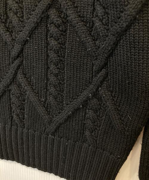 Drumohr（ドルモア）Drumohr (ドルモア) ケーブルクルーニット 21-15-0002-899 ブラック サイズ:48の古着・服飾アイテム