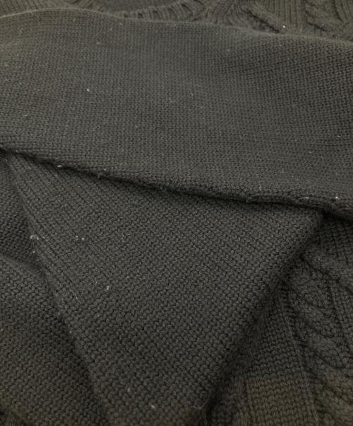 Drumohr（ドルモア）Drumohr (ドルモア) ケーブルクルーニット 21-15-0002-899 ブラック サイズ:48の古着・服飾アイテム