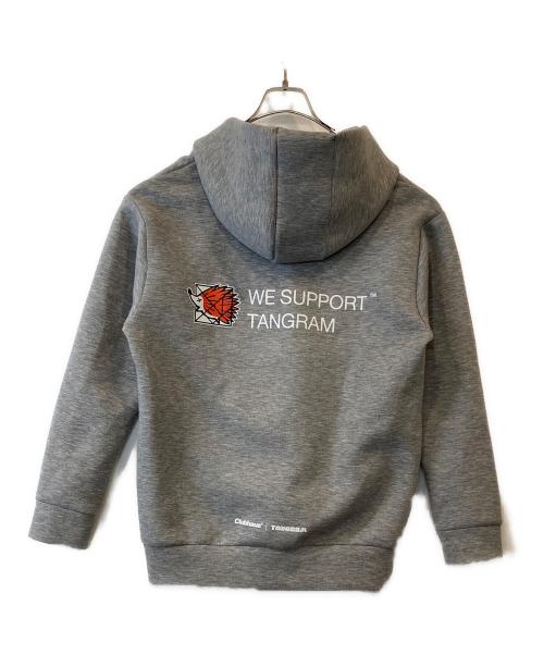 clubhaus（クラブハウス）clubhaus (クラブハウス) tangram (タングラム) DOUBLE KNIT HOODIE　TGA-MF21 グレー サイズ:Mの古着・服飾アイテム