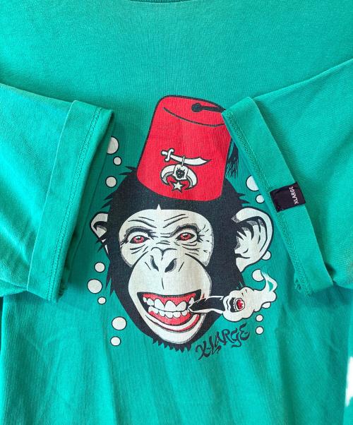 X-LARGE（エクストララージ）X-LARGE (エクストララージ) プリントTシャツ グリーン サイズ:Mの古着・服飾アイテム