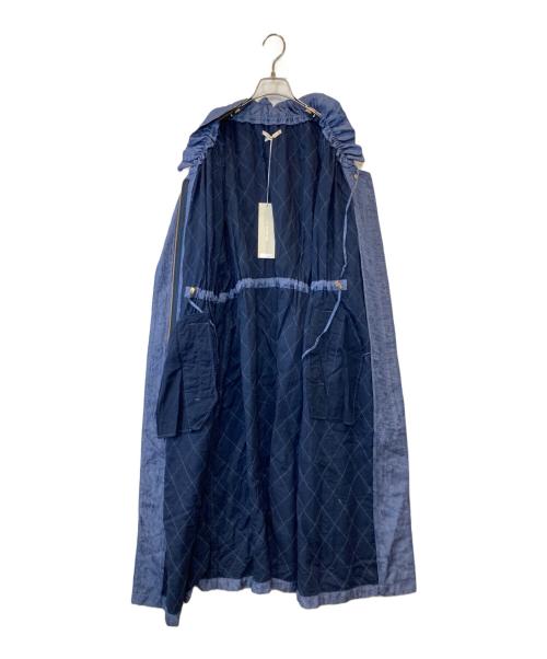 ne quittez pas（ヌキテパ）ne quittez pas (ヌキテパ) Rayon Flower Jqd Solid Quilted Coat 011011CL1P コート ブルー サイズ:FREE 未使用品の古着・服飾アイテム
