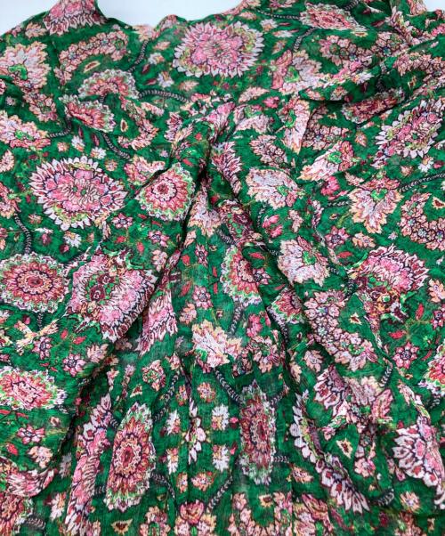 ne quittez pas（ヌキテパ）ne quittez pas (ヌキテパ) 総柄ブラウス　172N-W156 グリーン サイズ:L 未使用品の古着・服飾アイテム