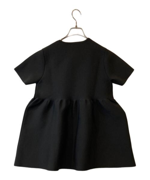 UNITED ARROWS TOKYO（ユナイテッドアローズトウキョウ）UNITED ARROWS TOKYO (ユナイテッドアローズトウキョウ) ペプラム ショートスリーブ ニット ブラック サイズ: Freeの古着・服飾アイテム