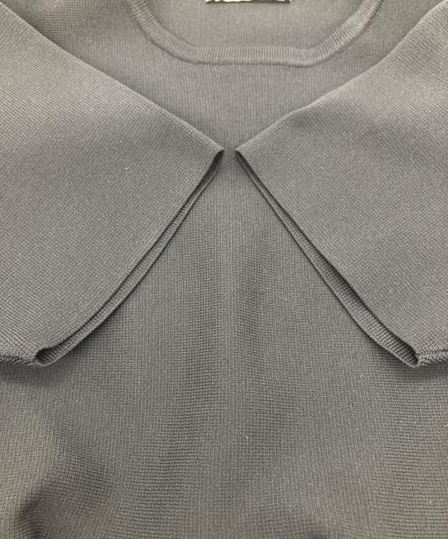 UNITED ARROWS TOKYO（ユナイテッドアローズトウキョウ）UNITED ARROWS TOKYO (ユナイテッドアローズトウキョウ) ペプラム ショートスリーブ ニット ブラック サイズ: Freeの古着・服飾アイテム