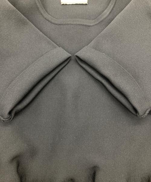 UNITED ARROWS TOKYO（ユナイテッドアローズトウキョウ）UNITED ARROWS TOKYO (ユナイテッドアローズトウキョウ) ペプラム ショートスリーブ ニット ブラック サイズ: Freeの古着・服飾アイテム