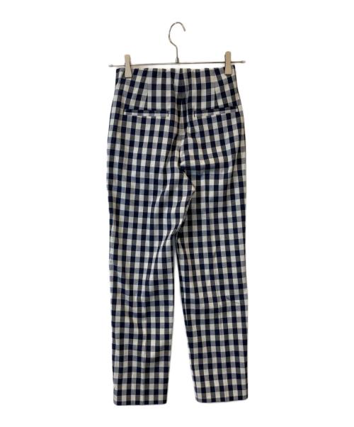 UNITED ARROWS TOKYO（ユナイテッドアローズトウキョウ）UNITED ARROWS TOKYO (ユナイテッドアローズトウキョウ) シャイニー ギンガムチェック パンツ　1514-162-5455 ネイビー×ホワイト サイズ:34 未使用品の古着・服飾アイテム