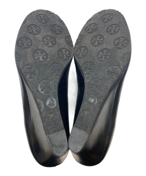 TORY BURCH（トリーバーチ）TORY BURCH (トリーバーチ) ウェッジソールパンプス ブラック サイズ:6の古着・服飾アイテム