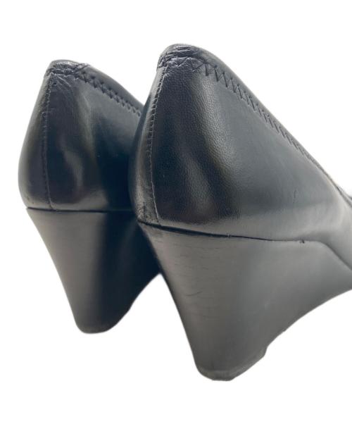 TORY BURCH（トリーバーチ）TORY BURCH (トリーバーチ) ウェッジソールパンプス ブラック サイズ:6の古着・服飾アイテム