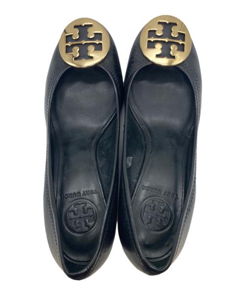TORY BURCH（トリーバーチ）TORY BURCH (トリーバーチ) ウェッジソールパンプス ブラック サイズ:6の古着・服飾アイテム
