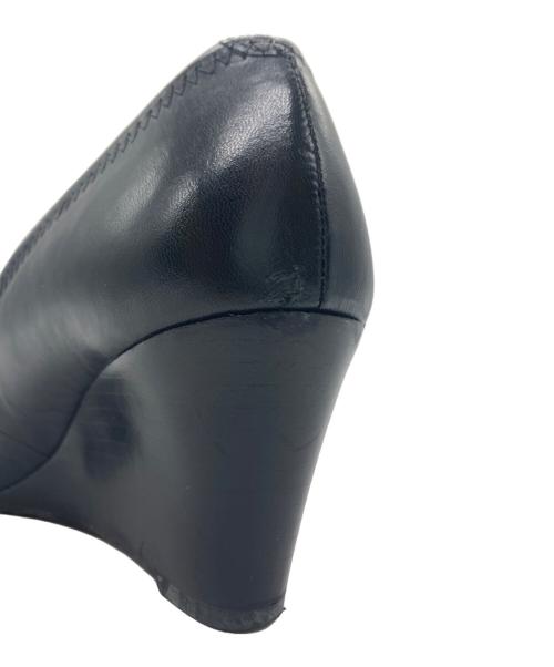 TORY BURCH（トリーバーチ）TORY BURCH (トリーバーチ) ウェッジソールパンプス ブラック サイズ:6の古着・服飾アイテム