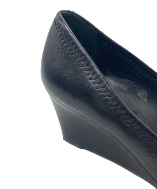 TORY BURCH（トリーバーチ）TORY BURCH (トリーバーチ) ウェッジソールパンプス ブラック サイズ:6の古着・服飾アイテム