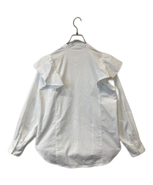 ESTNATION（エストネーション）ESTNATION (エストネーション) ショルダーフリルブラウス　22-109-10-080334 ホワイト サイズ:36の古着・服飾アイテム