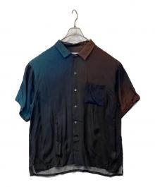 stein（シュタイン）の古着「OVERSIZED CUPRO OPEN COLLAR SS SHIRT　ST 523-2」｜ブラウン