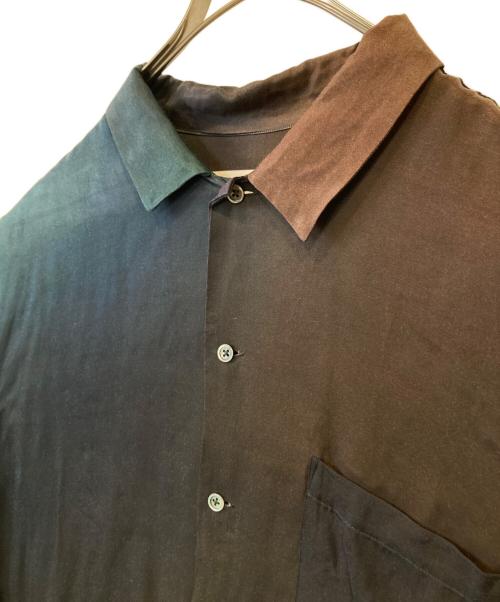 stein（シュタイン）stein (シュタイン) OVERSIZED CUPRO OPEN COLLAR SS SHIRT　ST 523-2 ブラウン サイズ:Lの古着・服飾アイテム