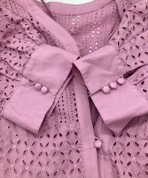 LANVIN en Bleu（ランバンオンブルー）LANVIN en Bleu (ランバンオンブルー) ボタニカルダイレースワンピース　3036314 ラベンダー サイズ:36の古着・服飾アイテム