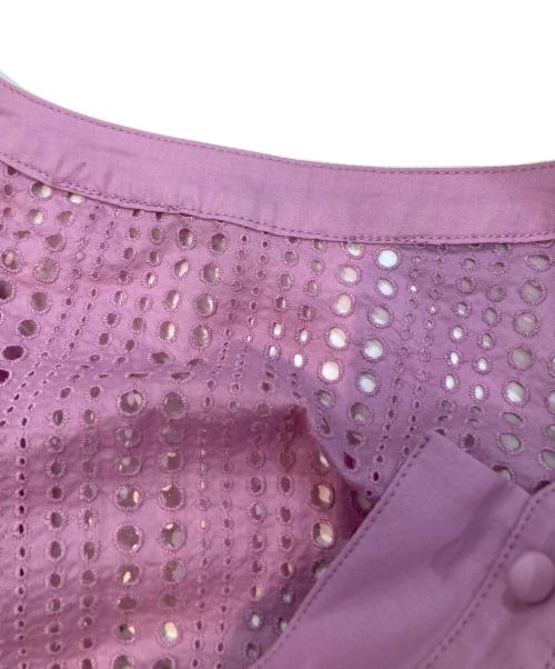 LANVIN en Bleu（ランバンオンブルー）LANVIN en Bleu (ランバンオンブルー) ボタニカルダイレースワンピース　3036314 ラベンダー サイズ:36の古着・服飾アイテム