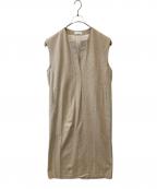 かぐれカグレ）の古着「リネンレーヨンスキッパーワンピース　GA44-26S003」｜ベージュ